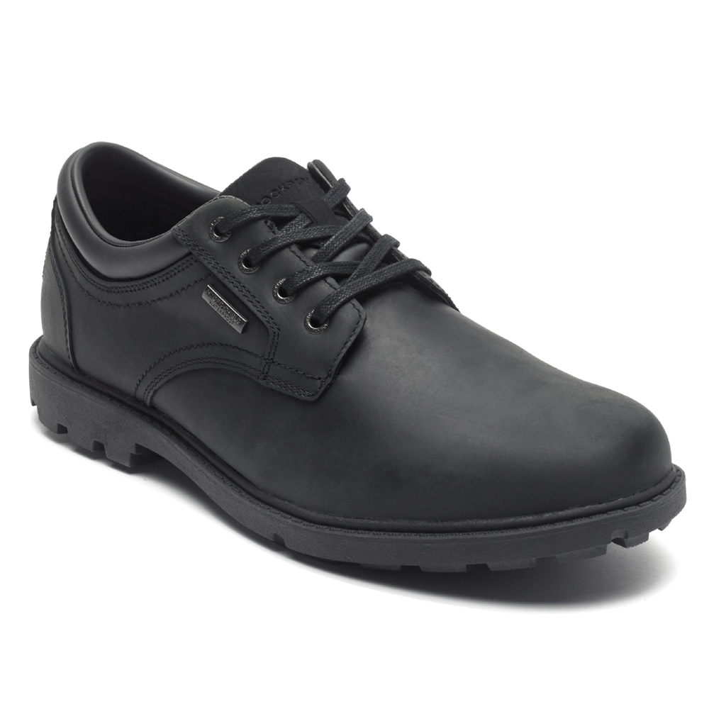 Rockport Mens Storm Surge Plain Toe - Oxfords Black - SQV207143